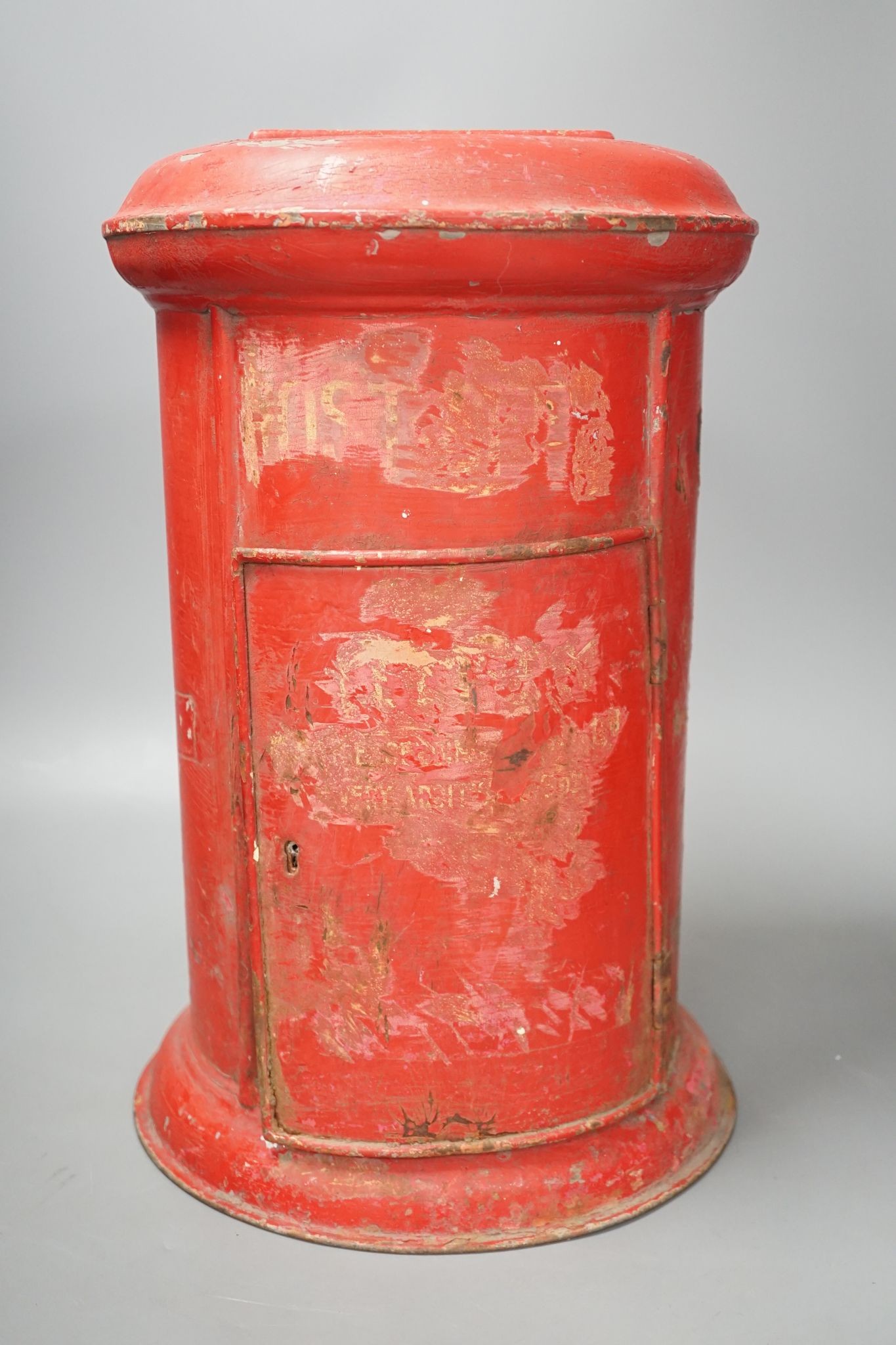 A painted metal country house post box 40cm